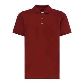 Fay Piqu&eacute; Stretch Polo - male - Fay - Polo Shirts - Red - M - Tops