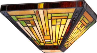 Chloe Lighting INNES Tiffany-style 1 Light Mission Wall Sconce 12 Wide