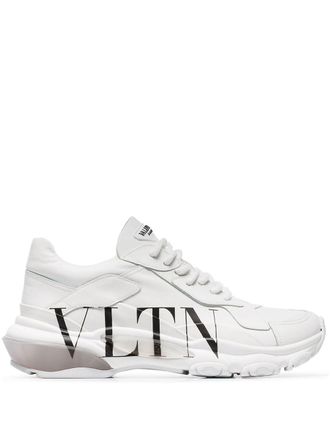 Valentino Garavani Bounce low top leather sneakers - women - Calf Leather/Calf Leather/Rubber - 35 - White