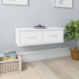 vidaXL Vidaxl - Estante De Cajones Para Pared Madera Contrachapada 60x26x18,5cm