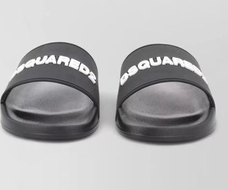 Dsquared2 logo slide sandal open toe flat sole