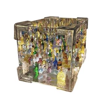 OEM &iexcl;liquidaci&oacute;n Minibar Diy Con Luces Nocturnas Led En Forma De Cubo, 2 En 1, Adorno De Mesa, Incluye 30 Botellas De Bebidas, Perfecto Para La Decoraci&oacute;n