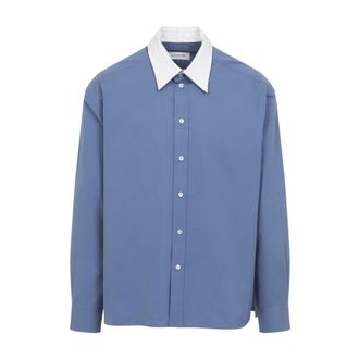 Lanvin Heren, Overhemden, Blauw, Maat: XL Katoen