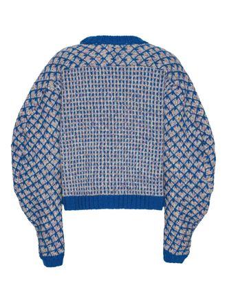 Henrik Vibskov geometric-pattern sweater - women - Fabric - M - Blue