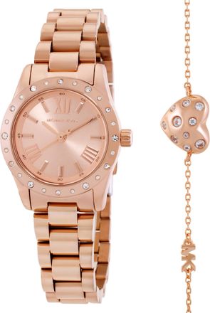 Michael Kors Petite Lexington Quartz Ladies Watch and Heart Bracelet Gift Set MK4994SET