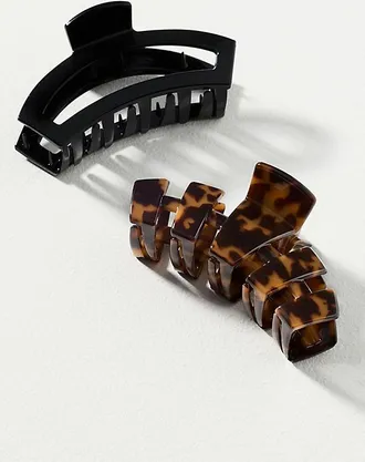 Teleties Large Hair Claw Clips, Set of 2