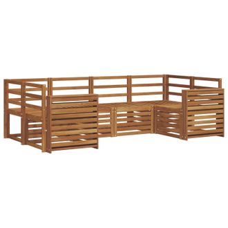 vidaXL Set Di Divani Da Esterno 6 Pz Naturale Vidaxl