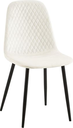 Clp Silla De Comedor Giverny En Tela O Terciopelo Terciopelo Blanco Crema