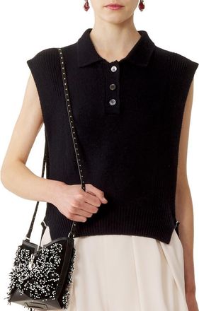 Lanvin Sleeveless Cashmere Sweater in Dark Navy Blue at Nordstrom, Size X-Small