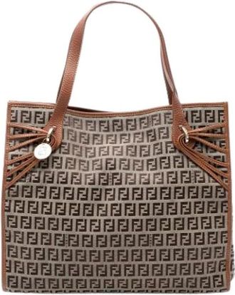 Fendi Pre-owned Canvas Tote Bag - Dames - Vintage Shopper - Bruin - ONE Size - Vintage