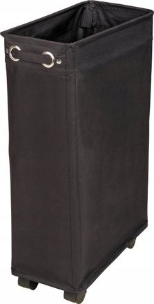 WENKO Cesto Para Ropa Corno Negro 43 Litros Con Ruedas
