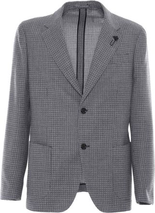 Lardini Roma Jacket - Heren - Blazers - Grijs - M - Katoen - Jassen