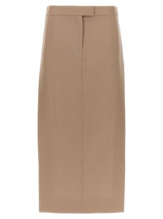 The Attico Beige Midi skirt