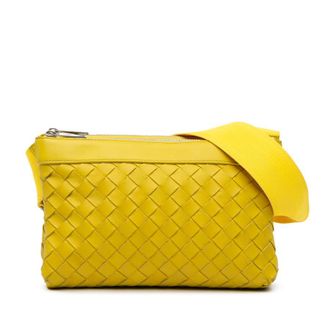 Bottega Veneta Pre-owned Bottega Veneta Nappa Intrecciato Duo Crossbody P01402116A