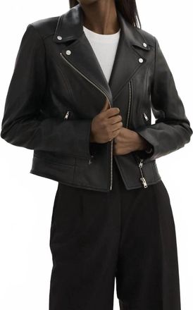 LaMarque Kelsey Leather Biker Jacket In Black