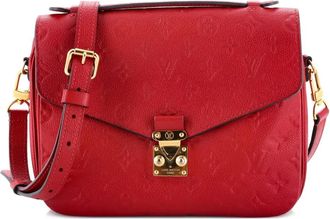 Louis Vuitton Borsa a mano Metis in pelle Empreinte con monogramma e tracolla - Rosso