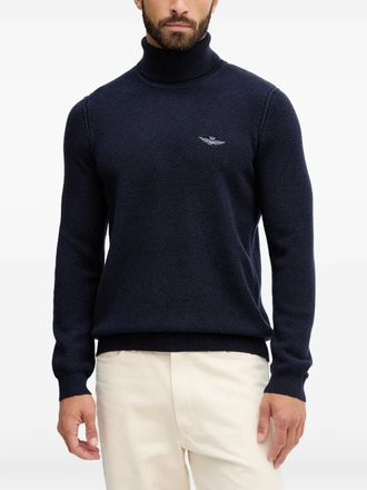 Aeronautica turtleneck logo sweater - Blue