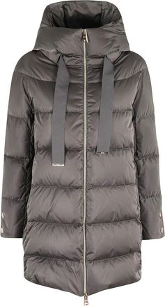 Herno A-Line Down Jacket With Structured Hood