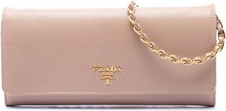 Prada Pre-owned Prada Saffiano Lux Wallet on Chain Ladies G10ER2SOH212AIPH