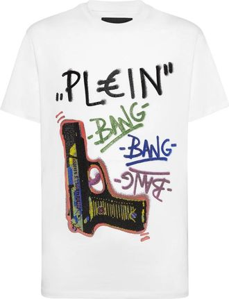Philipp Plein T-Shirt Round Neck Ss - Heren - T-shirts - Wit - 2XL - Katoen - Tops