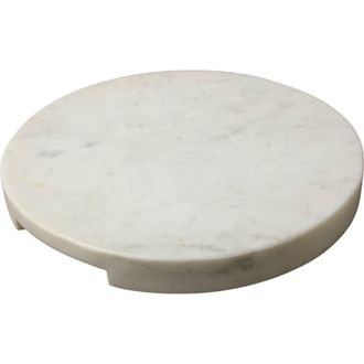 Be Home White Marble Thick Round Board with Handle Grooves at Nordstrom