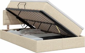 vidaXL Cama Con Almacenamiento Y Colch&oacute;n Crema 120 X 200 Cm Terciopelo Vidaxl