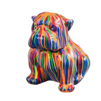 Wanda Collection Estatua jard&iacute;n deco moderno bulldog trash 40cm