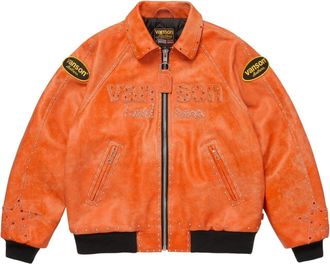 SUPREME FW25 Vanson Leathers b.b. Simon Jacket Orange SUP-FW25-018-ORNG