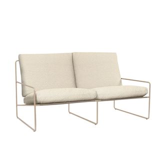Ferm Living Desert Outdoor 2-Sitzer Sofa, cashmere / off-white (Pure Boucl&eacute;)