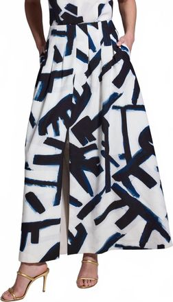 Nic+Zoe Iconic Letterpress Skirt In Black Multi