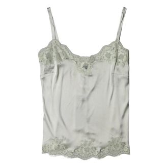 Dolce & Gabbana Sleeveless Tops, female, Green, Size: XS Lingerie Top