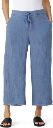 Eileen Fisher Wide Leg Organic Cotton Pants in Dusk at Nordstrom Rack, Size Xx-Small