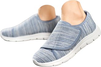 Generic Womens Slip On Walking Shoes Mesh Breathable Adjustable Strap Wide Width Orthotic Sneakers for Women Outdoor Casual Lightweight Running Sports Shoes A