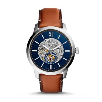 Fossil Townsman Automatic Skeleton Blue Dial Mens Watch ME3154