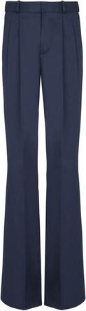 Balmain Darted trousers in cotton twill in Navy at Nordstrom, Size 54 It