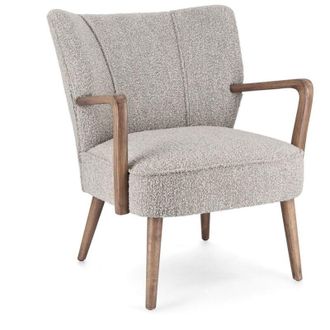 BIZZOTTO Poltrona Moritz per interno, Struttura In Legno Di Pino e Compensato 66.5 x 73.5 x 81.5h cm -Stone