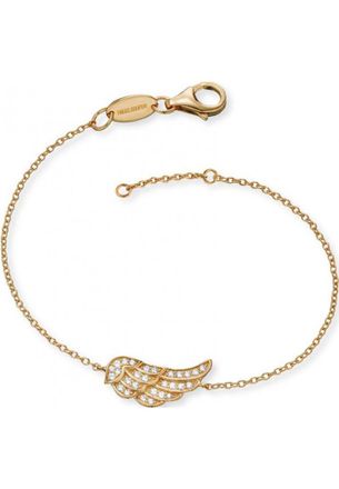 Engelsrufer Womens ERB-LILWING-ZI-G Ladies Wing Bracelet - Gold - One Size