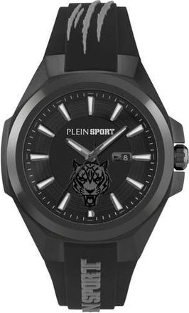 Plein Sport Tigermaster Quartz Silicone Strap Watch, 47mm in Black at Nordstrom Rack