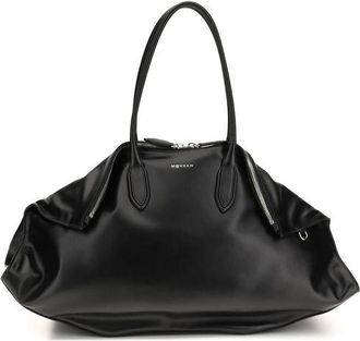 Alexander McQueen Black Calf Leather Bos Taurus Shoulder Womens Bag