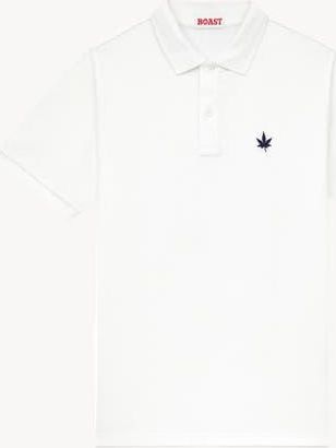Boast 1983 Classic Pique Polo in White Navy at Nordstrom, Size Medium