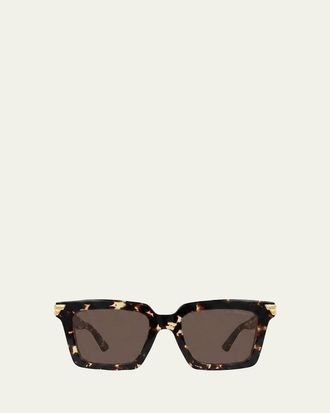 Bottega Veneta Chunky Square Acetate Sunglasses