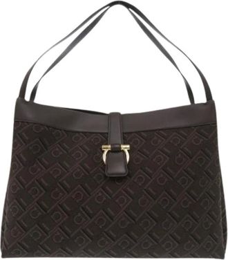 Ferragamo Pre-owned Shoulder Bags, female, Brown, Size: ONE SIZE Pre-owned Shoulder Bag