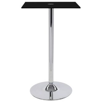 Netfurniture Metropolitan Poseur Table Square Black Glass