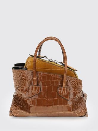 The Attico La Passeggiata Mini Handbag in Croc-Effect Calf Leather