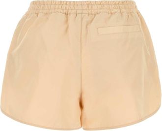 Burberry Womens Nylon-Blend Shorts Beige Cotton Chino