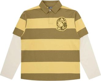 Billionaire Boys Club Polo Rugby Shirt Applique Astro Layered Stripe - Heren - Polos - Veelkleurig - L - Katoen - Tops