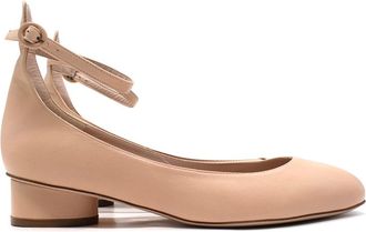 Stuart Weitzman Nude Jane Ankle Strap Pump Size 39.5