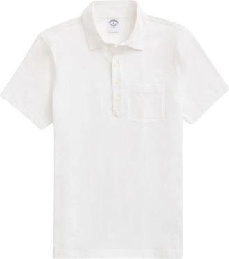 Brooks Brothers Wit Katoenen Jersey Vintage Polo - Heren - Polos - Wit - S - Katoen - Tops