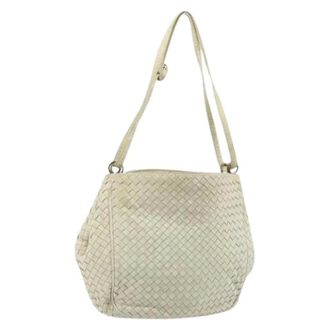 Bottega Veneta Pre-owned Shoulder Bags, female, White, Size: ONE SIZE Pre-owned Vintage Shoulder Bag