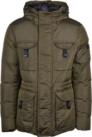 Peuterey Functional Military Green Parka With Recycled Down Insulation